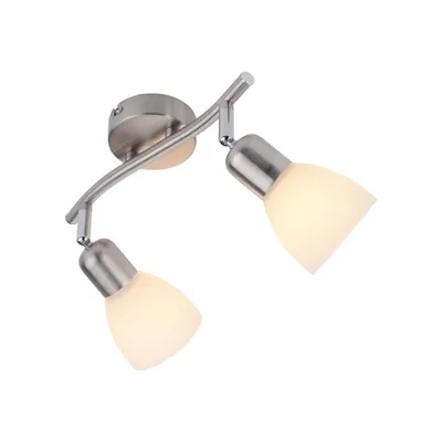 Produktbild von Deckenleuchte, 2 flammig, silber, verstellbar, L 44,8 cm