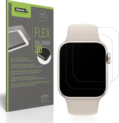 Produktbild von 2x Full Cover Schutzfolie matt für Apple Watch SE 2. Generation GPS 40mm Panzerfolie Anti-Shock