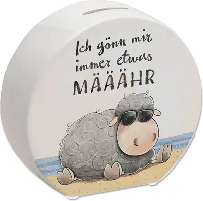 Produktbild von Schaf Spardose mit Spruch Ich gönn mir immer etwas MÄÄÄHR
