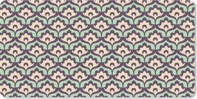 Produktbild von MuchoWow® Mauspad Mousepad Muster - Retro - Blumen 60x30 cm - Mousepads - Maus Mat - Pad - Mausunterlage - Nachhaltig