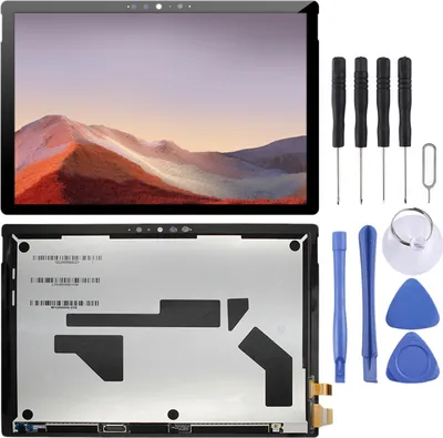 Produktbild von Für Microsoft Surface Pro 7 1866 Full LCD Screen and Digitizer Schwarz Glas Display Ersatzteil
