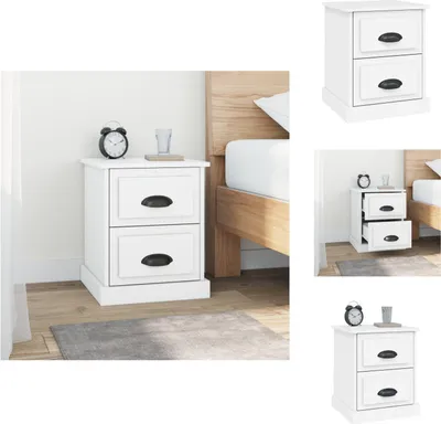 Obrázok produktu pre vidaXL Nočný stolík biely 39x39x47,5 cm materiál na báze dreva - Nočné stolíky