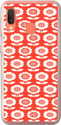 Produktbild von MuchoWow® Handyhülle Schutzhülle Hülle für Telefoonhoesje Samsung Galaxy A20e Blumen - Muster - Rot Silikon Softcase Handy Hülle - Abdeckung