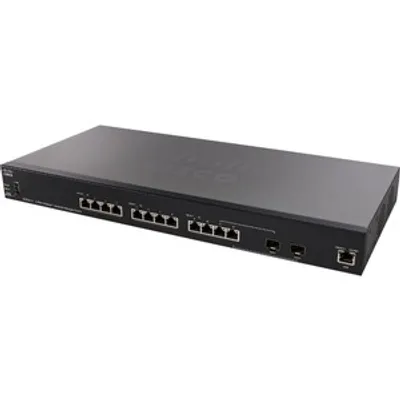 Produktbild von Cisco SX350X-12, Managed, L2+/L3, 10G Ethernet (100/1000/10000), Rack-Einbau, 1U