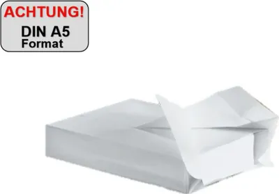 Produktbild von Kopierpapier DIN A5 160 g/qm weiß 250 Blatt Packung mit 8 Stück