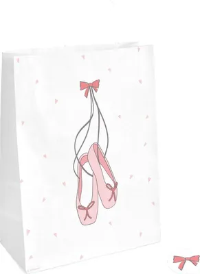 Productafbeelding van Amscan Cadeauzakken Little Dancer 21 cm Papier Wit 4 Stuks