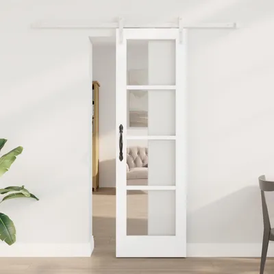 Produktbild von Stabli Schiebetür mit Beschlagset 'ORKDAL'Weiß Massivholz & Glas - Haustüren DE4310290