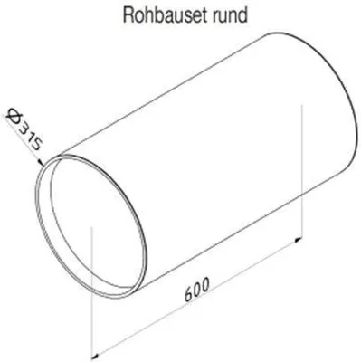 Obrázok produktu pre Zehnder nástenná inštalačná rúra kruhová 600 mm pre ComfoSpot 50