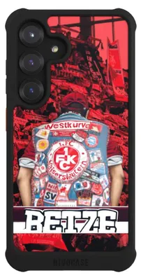 Produktbild von NIVOCASE Hülle für Samsung Galaxy S25  Stoßfeste Handyhülle NIVOmax Case Schwarz 1. FC Kaiserslautern 1. FCK Offizielles Lizenzprodukt
