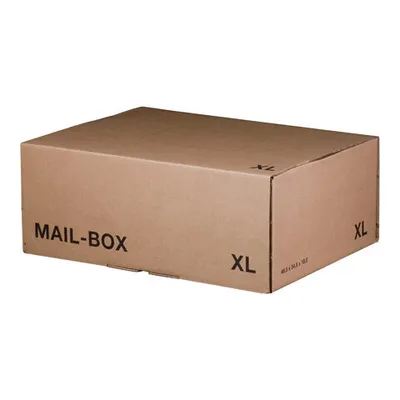 Produktbild von 20x Versandkarton 460x333x174mm MAILBOX XL mit Steckverschluss wiederverschließbar braun