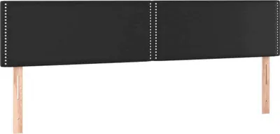 Produktbild von vidaXL Kopfteile Schwarz 200x5x78/88 cm Kunstleder