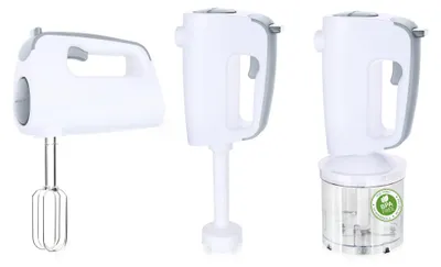 Productafbeelding van Emerio HMS-113257.11, Handmixer, grijs, wit, geschikt voor mengen, 1,4 meter, roestvrij staal, 250 mm
