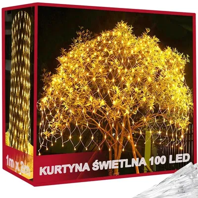 Produktbild von Verk 26204 Weihnachtslichterkette – 100 LEDs, IP44, 1 x 2 m, warmweiß