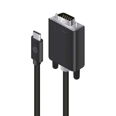 Obrázek produktu pro ALOGIC ELUCVG-02RBLK, 2 m, USB typu C, VGA (D-Sub), Samec, Samec, Přímý