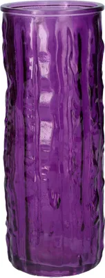 Produktbild von INNA-GLAS Dekovase ANJANKA aus Glas, dunkellila, 25cm, Ø9,5cm - Blumenvase