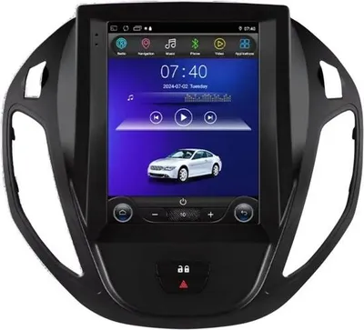 Zdjęcie produktu dla Radio samochodowe z Bluetooth i CarPlay do Forda Tourneo Transit (2012–2023) – kompatybilne z Apple i Android – system stereo z nawigacją – 3 GB pamięci RAM, 32 GB pamięci