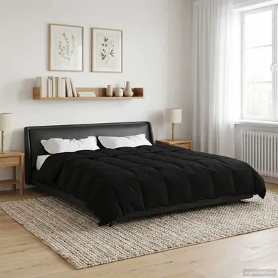 Produktbild von "Schlussverkauf" Sommerdecke Gepolstert - Schwarz 220x240 cm Mikrofaser - Bettdecken C341