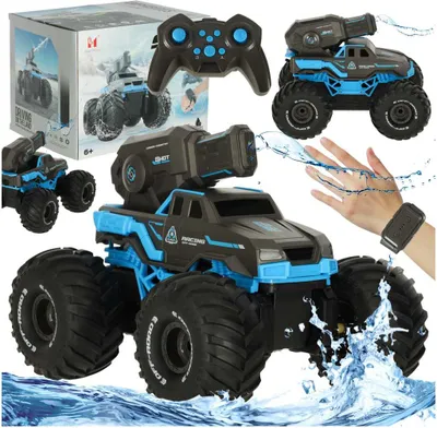 Immagine prodotto di Auto anfibia impermeabile RC controllata da gesti della mano + 2 telecomandi blu