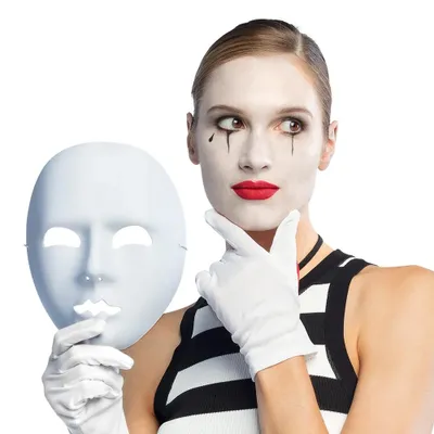 Produktbild von Boland 600180, Kostümmaske, Erwachsener, Uni, Polyvinylchlorid (PVC), Polyester, Weiß, 57 g