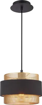 Zdjęcie produktu dla Lampa wisząca ozdobna czarno-złota do salonu sypialni 1xE27 40W BANS Italux