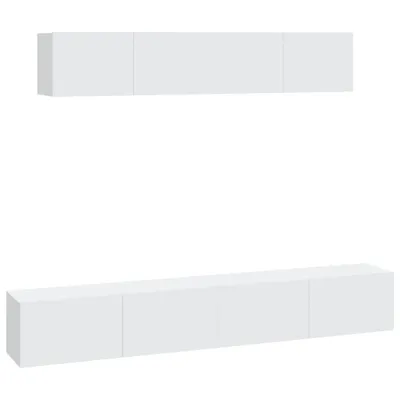 Produktbild von vidaXL 4-tlg. TV-Schrank-Set Weiß Holzwerkstoff