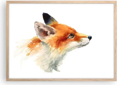 Produktbild von Gerahmtes Poster - Rahmen in heller Eiche - Fuchs Tier Natur - 70x50 cm - Wand Bild - Wanddeko - Wandbilder - Kunstposter - Wandposter - Bilderrahmen - Bilder - Kunstdruck - Wandbild - P2NAA70x50-3904