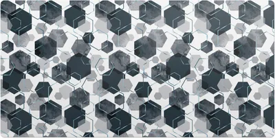 Produktbild von Geometrische Sechsecke– Schreibtischunterlage – Schreibtisch Tischunterlage – 90x45 cm – Unterlage Groß Schreibtischmatte