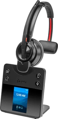 Obrázek produktu pro HP Poly Monaurální náhlavní souprava Poly Savi 8410 Office DECT 1880–1900 MHz, Bezdrátový, Kancelář / call centrum, 115 g, Sluchátka s mikrofonem, Černá