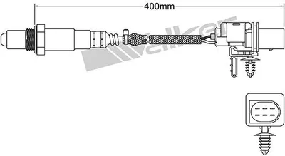 Produktbild von VEGAZ Lambdasonde für AUDI A6 Avant (4F5, C6) 400mm ULS-456