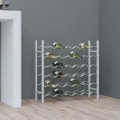 Produktbild von Weinregal für 36 Flaschen Weiß Metall , Weinregale Design 2024