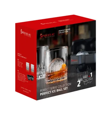 Obrázok produktu pre Spiegelau Perfect Serve Sada na ľadové gule, 2 DOF Tumbler + forma na ľadové gule, sklo, priehľadná, 368 ml, 4500276