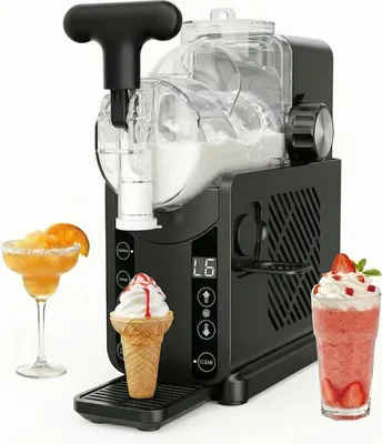 Obrázek produktu pro Stroj na výrobu ledové tříště a zmrzliny, stroj na mražené nápoje s automatickým čištěním, stroj Iceman Slush, objem 1–1,7 l