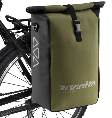 Zdjęcie produktu dla Sakwa rowerowa na bagażnik wodoodporna boczna tylna pojemna duża ZAGATTO