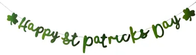 St. Patrick's Day Banner, Aluminium, 2 m, grünes Kleeblatt