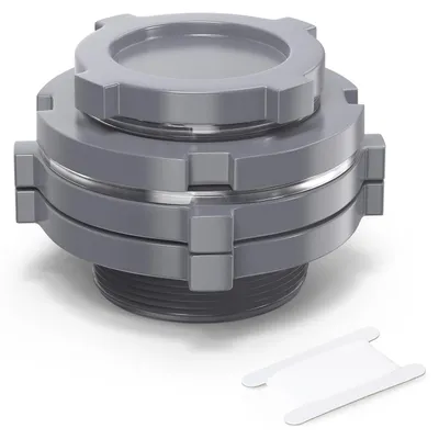 PVC Bulkhead-Anschluss 2-1/2" mit Stopfen & Dichtung