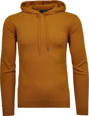 Ragman V-Ausschnitt Pullover mit Kaputze in gelb