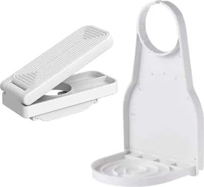 Produktbild von Waschmittelspender mit Düsenschalter, einfache Installation, arbeitssparendes Waschmittelbecherhalter-Tropfschalen-Set B