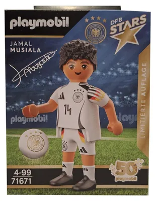 Obrázok produktu pre Figúrky hráčov PLAYMOBIL DFB Stars na výber - Limitovaná edícia pre Euro 2024 (71671 - Jamal Musiala)