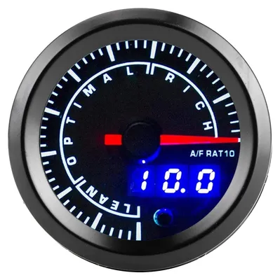 Image de Jauge universelle du rapport air/carburant avec aiguille et affichage numérique à LED, diamètre 52 mm, instrument automobile
