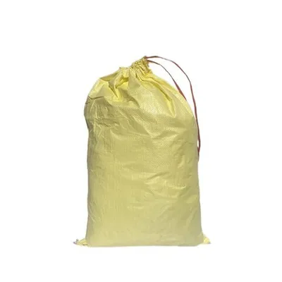 Produktbild von 100x Schwerlastsack Gewebesack Hochwassersack Getreidesack Lagersack PP mit rotem Streifen mit Band 500 x 800 mm 30kg gelb