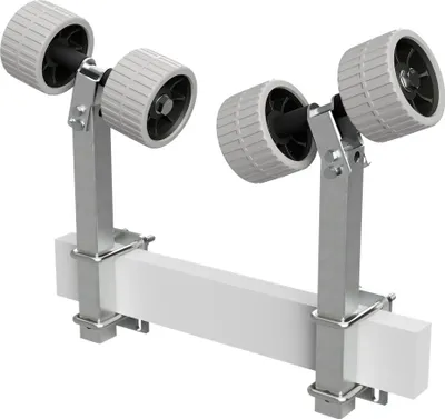 Produktbild von 2er Pendelrollen Sliprollen Sliphilfe Bootstrailer EVA SUPROD RKSRLB-2X2-EVA, Ø 120 mm, grau/schwarz