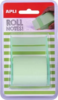Immagine prodotto di Rotolo dispenser per note adesive 50 mm x 8 m verde pastello apli 18191
