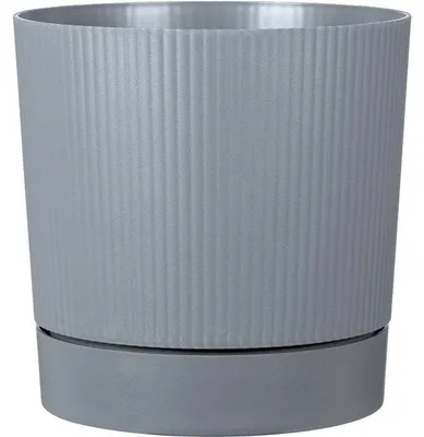 Image de Pot de fleurs avec réserve Lino, Ø 29 cm, 14 L, H 29 cm, Gris pure