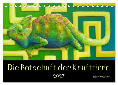 Produktbild von Die Botschaft der Krafttiere (Tischkalender 2027 DIN A5 quer), CALVENDO Monatskalender