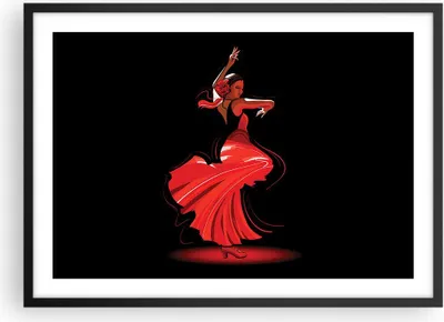 Produktbild von Gerahmtes Poster - Schwarzer Rahmen - Tanz Tänzer - 70x50 cm - Wand Bild - Wanddeko - Wandbilder - Kunstposter - Wandposter - Bilderrahmen - Bilder - Kunstdruck - Wandbild - P2BAA70x50-4121
