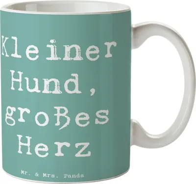 Produktbild von Mr. & Mrs. Panda Tasse Spruch Chihuahua Liebe - Meeresbrise - Geschenk, Hundefreunde, Hunderassen Beschreibung, Teebecher, kompakter Hund, Teetasse, Charakter, Becher