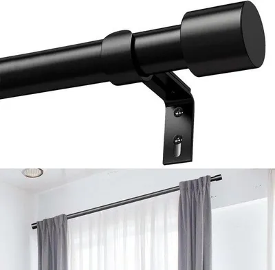 Immagine prodotto di Aste regolabili per tende - nero - robuste - 76-228 cm