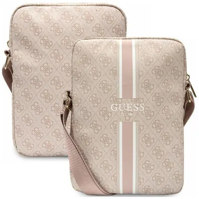 Produktbild von Guess Polyurethan4G Printed Stripes Tablet Bag 10" Pink
