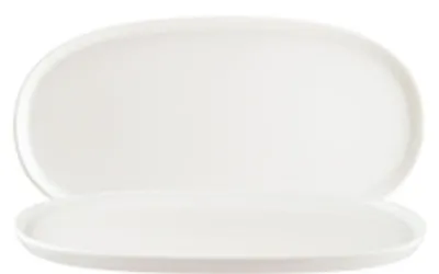 Productafbeelding van Hygge Cream, ovaal plat bord, 34x23 cm - 6 stuks