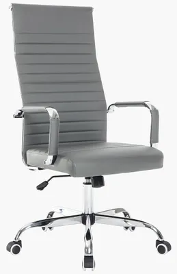 Ergonomischer Bürostuhl, Kunstleder, höhenverstellbar, grau